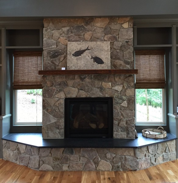 Fossil Stone Fireplace